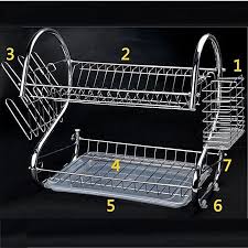 Cook Essentials Dish Rack Two Tier Modern Design Silver Black Buy Online Jumia Kenya Dish Racks Dish Rack Drying Dish Organization