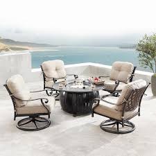 European quality, factory price, vevor® is your reliable fire pit ring partner,shop now. Oakland Living Finland Luxurious Antique Copper 5 Piece Aluminum Patio Fire Pit Deep Seating Set With Tan Beige Cushions Yahoo Shopping