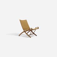 Lot 125 Hans J Wegner Folding Chair 1949 Stained Oak Cane Brass 24 W X 30 D X 30 H In Result 3 750 Estimate 3 0 Folding Chair Chair Modern Chairs