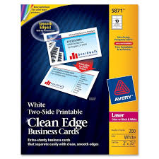 You can design and print your own business cards, place cards and greeting cards for special occasions. Avery Clean Edge Business Card 5871