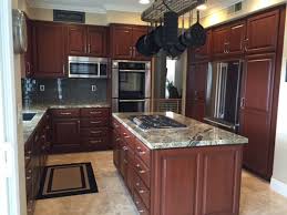 Short cherry cabinets before the remodel. Kitchen Remodel Cherry Cabinets Blanco Anthracite Silgranit Sink Mink Glass Subway Tile Kitchen Remodel Simple Kitchen Remodel Farmhouse Kitchen Remodel