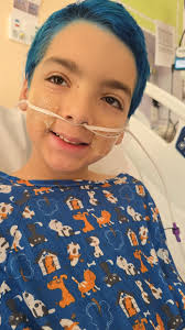 Nolan Tupaea visiting Brian Jolley in Hospital in Auckland. Brian is  getting over a burst Appendix.