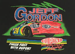 Former american stock car racing driver jeff gordon has become an iconic figure in popular culture. Vintage Jeff Gordon Neon Finish First With Dupont X Large Tee T Shirt Xl Fan Shirts Jeff Gordon Nascar Shirts