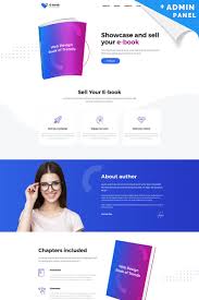 E Book Electronic Book Landing Page Template 82525 Ebook Design Landing Page E Book