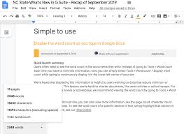 The google docs word count tool tells you just that. Display Word Count While Typing In Google Docs Office Of Information Technology