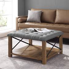 A coffee table is much more than a place for you to rest your wine glass at the end of the long day, it can tie together an entire room and be used as a focal piece to display all sorts. Walker Edison Tufted Upholstered Fabric Ottoman Stool Living Room Foot Rest Coffee Table Storage Shelf 30 Inch Living Room Stools Rustic Ottoman Furniture