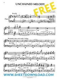 Download And Print Unchained Melody Piano Sheet Music By The Righteous Brothers 100 Free From Shee Unchained Melody Piano Sheet Music Free Piano Sheet Music