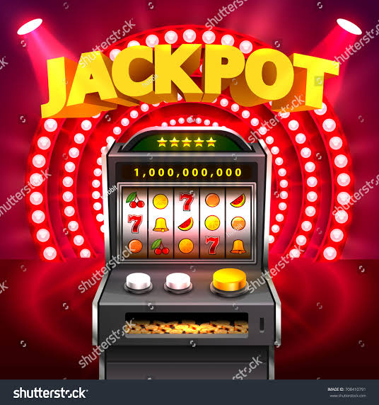 Golden Slot Machine Wins Jackpot Isolated Stock Vector (Royalty Free)  708410791 | Shutterstock