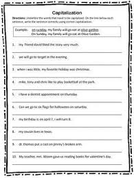 Capitalization Worksheet Capitalization Worksheets Writing Lessons Punctuation Worksheets