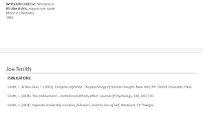 how to include publications on a resume