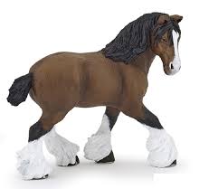 Say hello to my little friends. Papo 51552 Shire Horse Stute Braun 12 Cm Pferdewelt