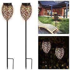 Sie müssen keine kabel im garten verlegen und müssen die leuchten auch nicht erst umständlich installieren. Gorvitor Solarleuchten Garten Led Warmlicht Solarlampen Fur Aussen Garten 69cm Gartenleuchten Ip65 Wasserdicht Solarleuchten Fur Aussen Deko Terrasse Rasen Wegeleuchten Metall Amazon De Beleuchtung