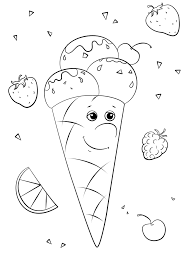 Free two ice cream coloring page online. Cute Food Coloring Pages Free Printable Coloring Pages For Kids