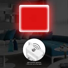 Lohas Dusk To Dawn Night Light Red Lights Led Plug In Smart Nightlights 0 3w Ultra Slim Auto On Off Led Lamp Red Night Light Red Led Lights Red Lights Bedroom