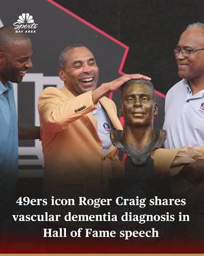 Newly inducted Pro Football Hall of Famer Roger Craig shared a health  update at the end of his acceptance speech  Link in comments.