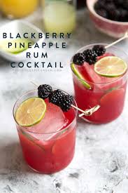 Blackberry Pineapple Rum Cocktail Recipe Pineapple Rum Drinks Alcohol Recipes Cocktails