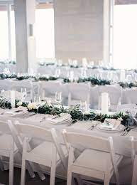 An Infinity Pool Ceremony Mirrored This Couple S Endless Love Wedding Reception Chairs White Weddings Reception White Chairs Wedding
