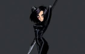 Do you have a favorite anime girl who has black hair? Wallpaper Girl Minimalism Weapon Anime Artwork Suit Warrior Manga Cyborg Dark Hair Spear Simple Background Anime Girl Grey Background Black Suit Alita Images For Desktop Section Minimalizm Download
