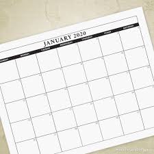 2020 Through 2022 Printable Calendars With Empty Boxes Simple Etsy In 2020 Calendar Printables Printable Calendar Pages Calendar Pages