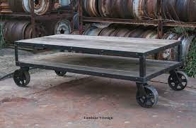 Find out the detailed images here. Vintage Industrial Coffee Table With Wheels Reclaimed Wood Etsy In 2021 Coffee Table Vintage Industrial Coffee Table Rustic Coffee Tables