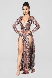 Sparkle Into The Night Maxi Dress Rosegold Maxi Dress Fashion Fashion Nova Dress
