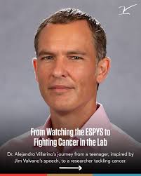 Dr. Alejandro Villarino was inspired by Jim Valvano's ESPYS speech as a  teen. Now, his cancer research at the Sylvester Comprehensive Cancer Center  and University of Miami as part of our partnership