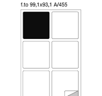 Fogli A4 adesivi etichette 99 x 93 mm angoli arrotondati