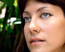 Nose Ring, Gold Nose Hoop, Indian Nose Ring, Gold Nose Ring, Nose Hoop,  Delicate Nose Ring
