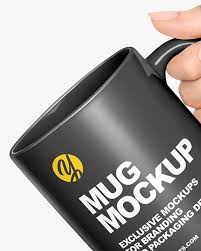 Download Matte Mug In A Hand Mockup In Cup Bowl Mockups On Yellow Images Object Mockups PSD Mockup Templates