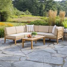 Bali Teak Sectional Seating Group With Cushions Backyard Furniture Teak Patio Furniture Patio Furnishings