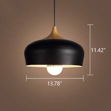 Those facing up provide ambient light. Industrial Pendant Light With Dome Shade In Black Finished With Wood Beautifulhalo Com