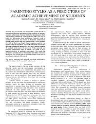 It may be helpful to know that parenting is partly abou. Pdf Parenting Styles As A Predictors Of Academic Achievement Of Students Samina Yasmin Academia Edu