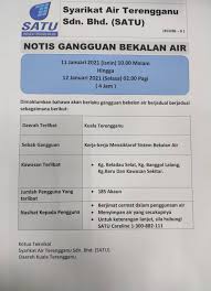 Hurry, book your flight now! Notis Gangguan Bekalan Air Berjadual Satu Daerah Kuala Terengganu