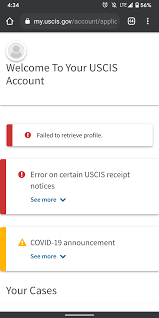 Check the status of your immigration case online. Failed To Retrieve Profile Error Does Anyone Know What This Means When Logging Into My Uscis I Can Still See My Cases But It Gives An Error Suddenly All Week Uscis