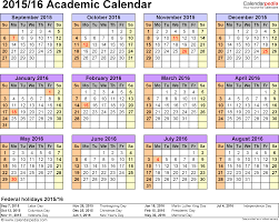 Academic Calendars 2015 2016 As Free Printable Word Templates School Calendar Academic Calendar Calendar Printables