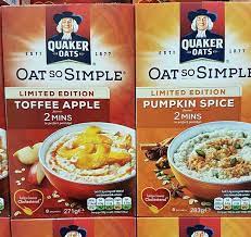Quaker Oats So Simple Limited Edition Toffee Apple And Pumpkin Spice
