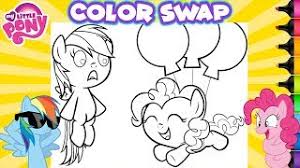 She likes to show off her scooter ability to be praised by rainbow dash. My Little Pony Coloring Book Pages Color Swap Pinkie Pie Rainbow Dash Youtube