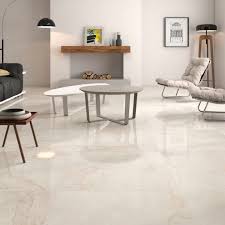 Classic Cream Gloss Floor Tiles Have A Lovely Marble Effect Finish And To Capture The Natural Beauty Of Living Room Tiles House Flooring Tile Floor Living Room