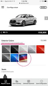 Audi Exclusive Special Paint Colors 2019