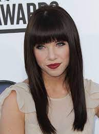 Great Blunt Heavy Bangs With Long Straight Black Hair Hairstyles With Bangs Hair Styles Hair