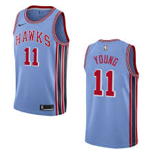 Browse our large selection of trae young hawks jerseys for men, women, and kids to get ready to root on your. Men Atlanta Hawks 11 Trae Young Hardwood Classic Swingman Jersey Light Blue Cfjersey Store