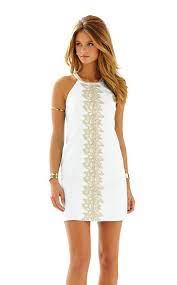 Lilly pulitzer® lilly shift dress (baby) $48.00. Lilly Pulitzer Pearl Lace Detail Shift Dress In Resort White Beautiful Gold Lace Detail Dresses Shift Dress Dress To Impress