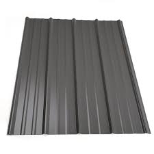 12 ft classic rib steel roof panel in charcoal