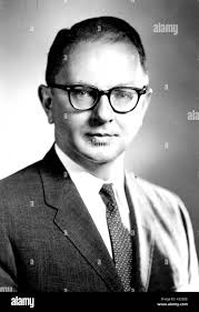 Portrait of American historian and biographer David Herbert Donald, 1952  Stock Photo