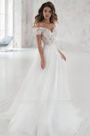 Elegant Short Sleeve Appliques Tulle Wedding Dress Timeless Wedding Dress Simple Elegant Wedding Dress Fairy Wedding Dress