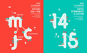 En Graphic Design Of The Program Of Season Of Mjc Villeurbanne The Quot Maisons Des Jeunes Et De La Culture Q Editorial Design Graphic Design Logo Brochure