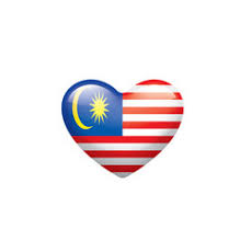 Bendera malaysia memiliki desain yang secara garis besar mirip dengan bendera amerika serikat, namun ada beberapa perbedaan. Malaysia Flag Heart Vector Images 89