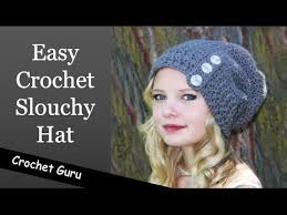 Check out these tutorials on how to crochet a beanie for that special teen in your life! Easy Crochet Slouchy Hat Button Down Slouch Hat Youtube