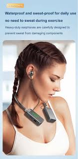 fon kepala tanpa wayar paparan kuasa yang tepat kalis air dan kalis peluh  alat dengar wayarles