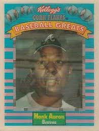 Kellogg's Hank Aaron Baseball Sports Trading Cards & Accessories for sale